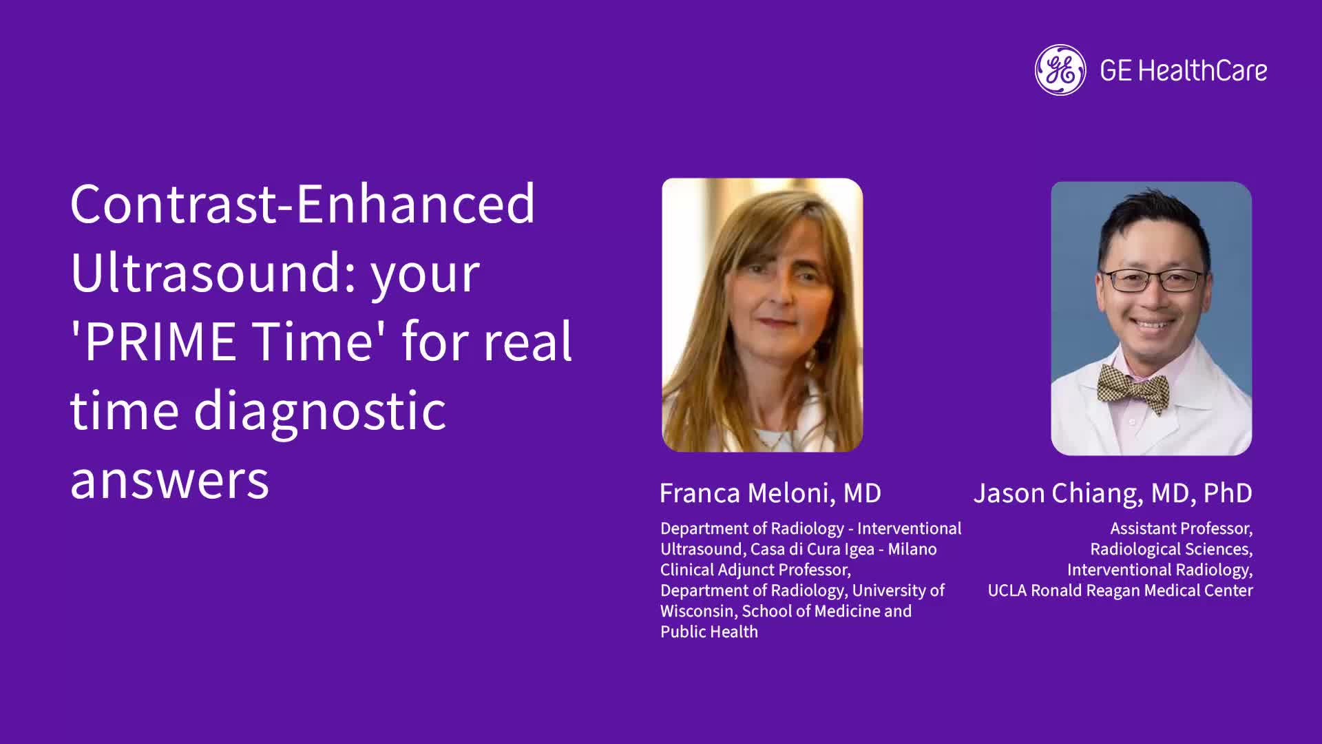 Franca Meloni, MD¹ & Jason Chiang, MD, PhD² Department of Radiology Interventional Assistant Professor¹ & Radiological Sciences, Clinical Adjunct Professor, Interventional Radiology²