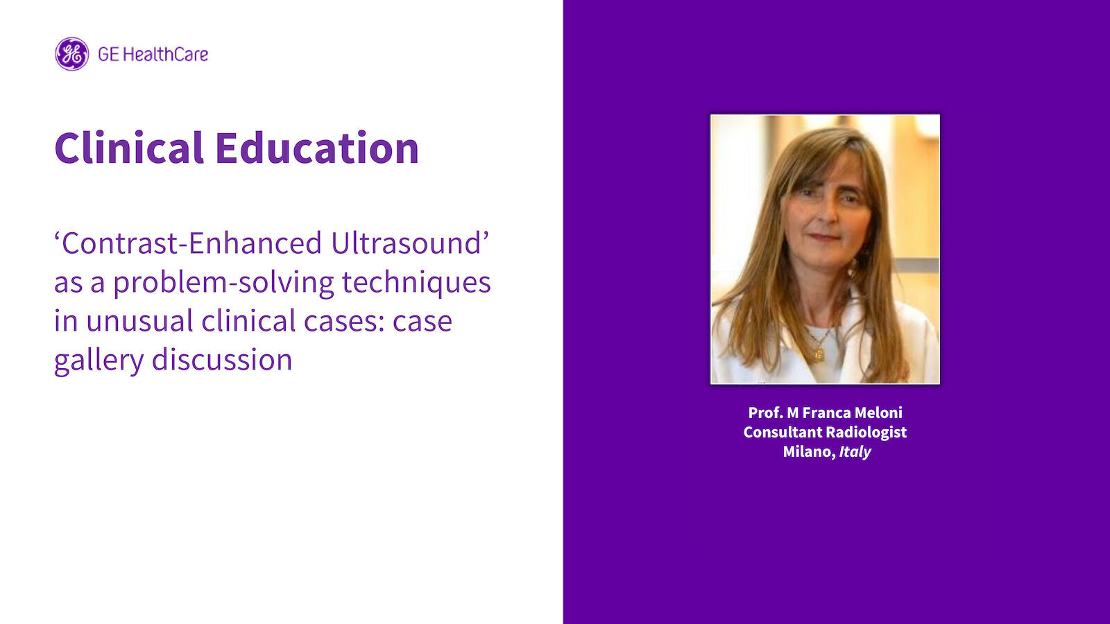 Prof  Franca Meloni Consultant Radiologist