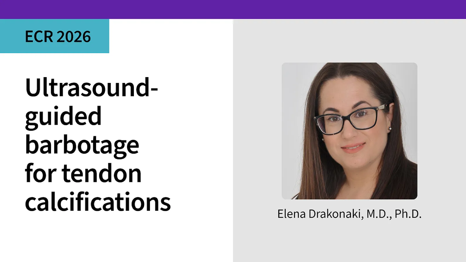 Ultrasound guided barbotage for tendon calcifications Elena Drakonaki, M D , Ph D 